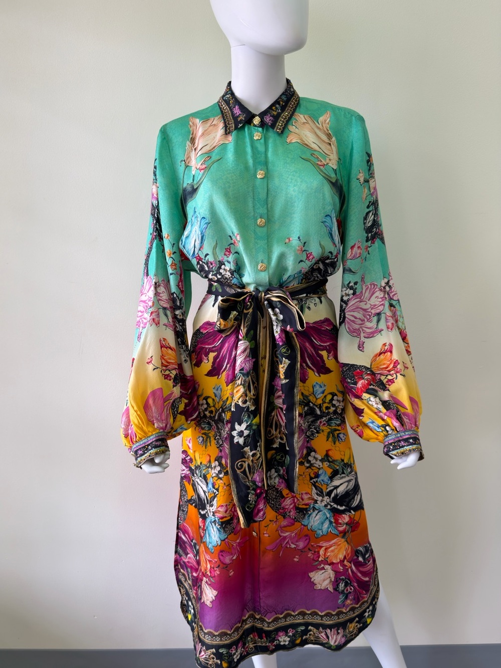 Camilla Button Down Tie Dress